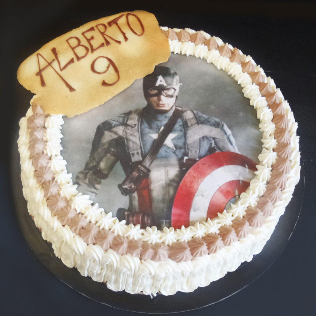 Chantilly cioccolato capitan america