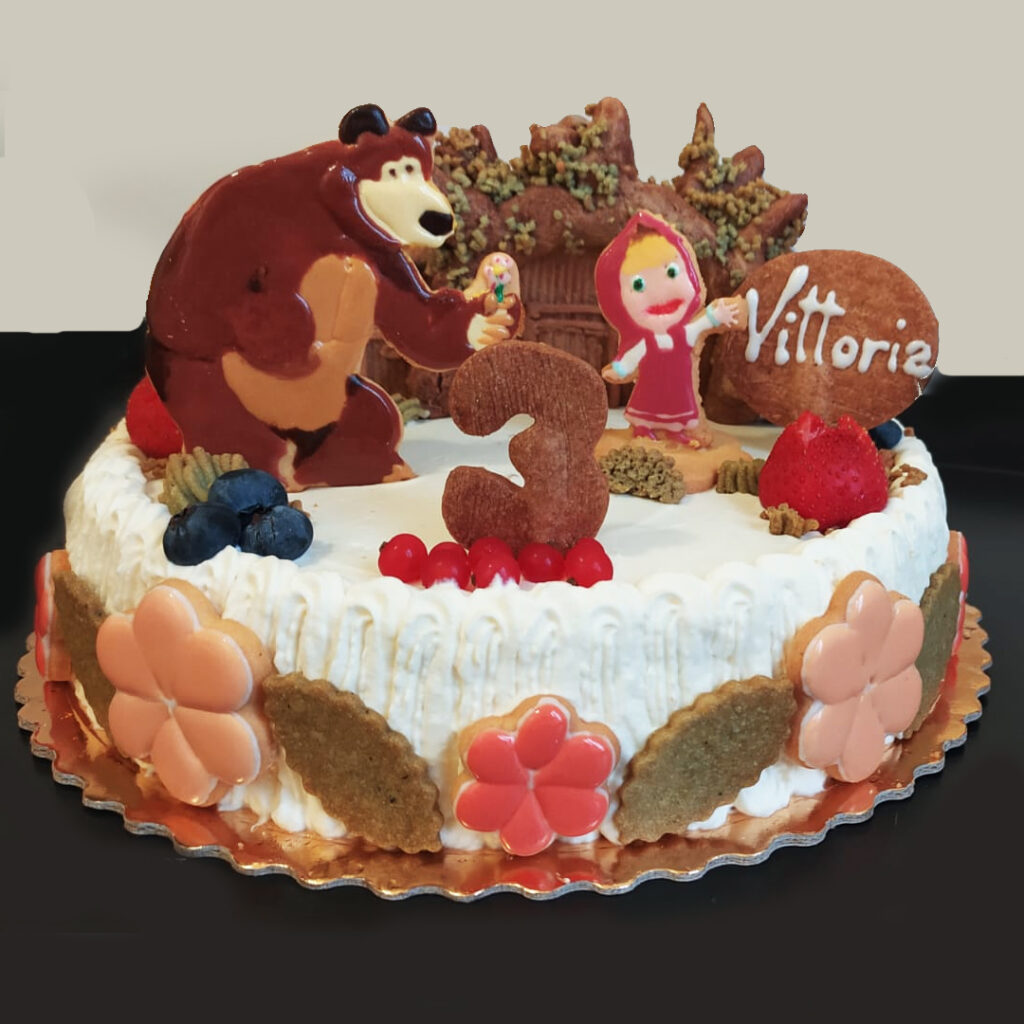 torta masha e orso frolla artistica